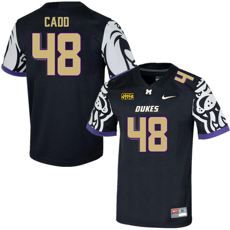Men-Youth #48 Greyson Cadd James Madison Dukes College Football Jerseys Stitched Sale-Black